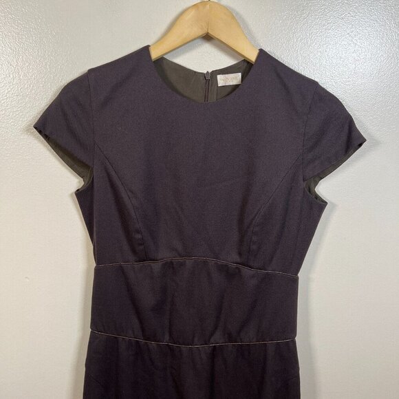 Vintage Valentino Dress Jacket Set Size 44 US 8 Brown Wool Career Business - Picture 9 of 16